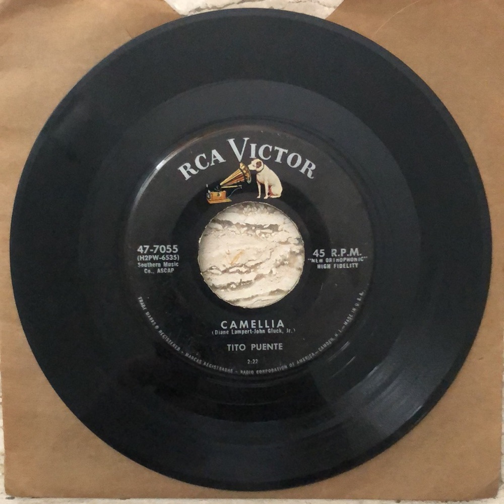 Tito Puente Camellia Vinyl 45 Record '57